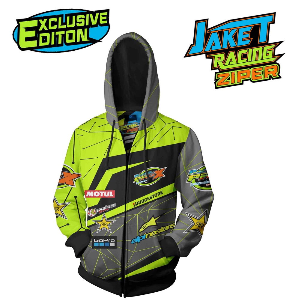 JAKET ZIPPER  RACING PRO X LIMITED EDITION EXCLUSIVE YELLOW GREY