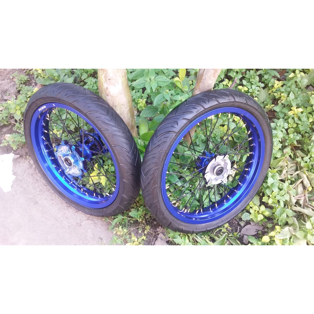 VELG SET BAN SET SUPERMOTO CRF150L VELG SET 215 250 MURAH