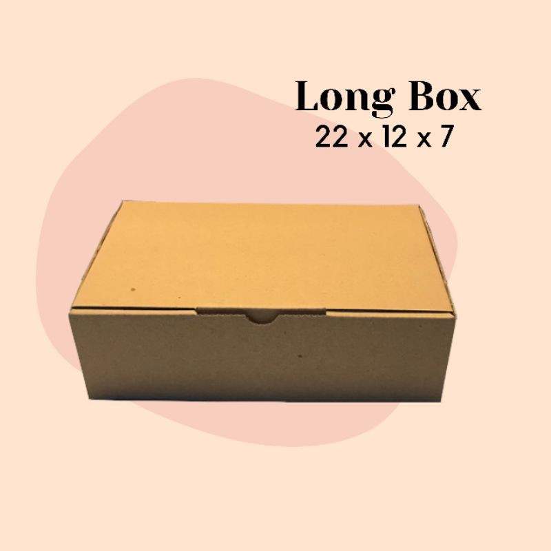 

LONG BOX // KARDUS DIE CUT KARTON COKLAT PACKAGING 22x12x7 // DUS KEMASAN MURAH