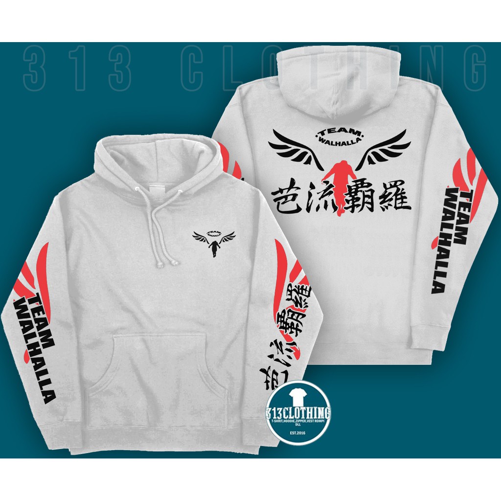 Jaket Pria Hoodie  Tokyo Revengers Valhalla Team Walhalla Jaket Tokyo Revengers -