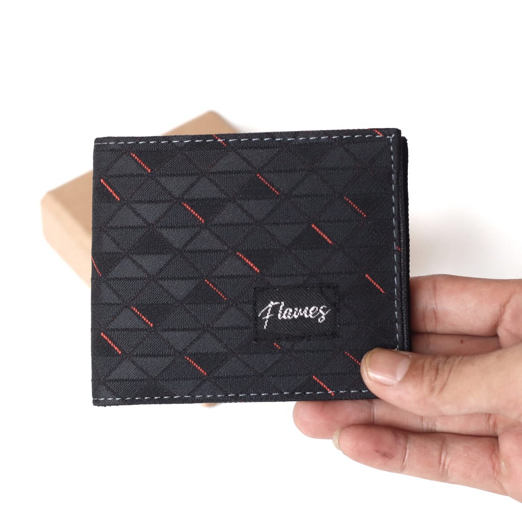 ABRHM x FLMS Fashion Dompet Pria Bahan Kulit Canvas Dompet Murah Terlaris