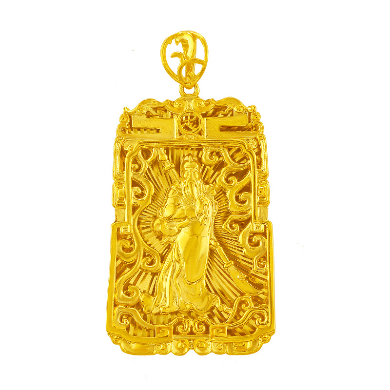 Goldkingdom Kalung Emas Asli Kadar 375 Liontin Tag Aduk Elektrik Untuk Pria