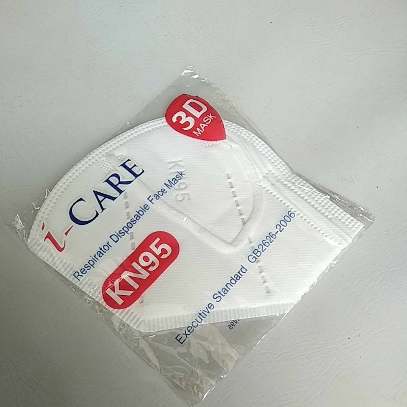 masker i-care 4ply KN95 warna putih ecer kemasan /1pcs