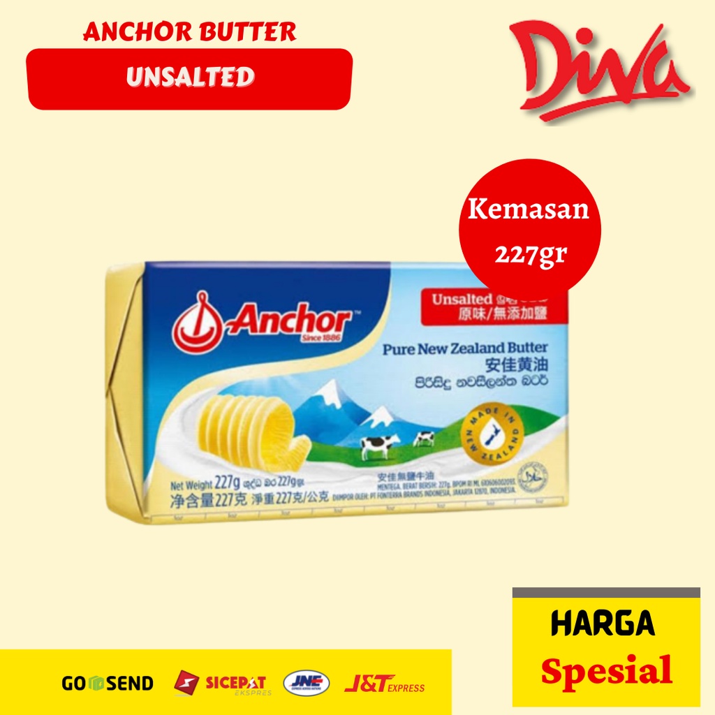 

[200gr] Anchor Butter Unsalted [Khusus Gosend]