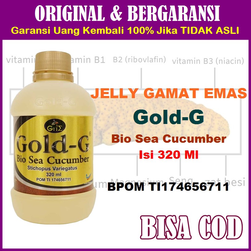 Jelly Gamat Emas Original Gold G Sea Cucumber Obat Teripang Asli Murni Indonesia