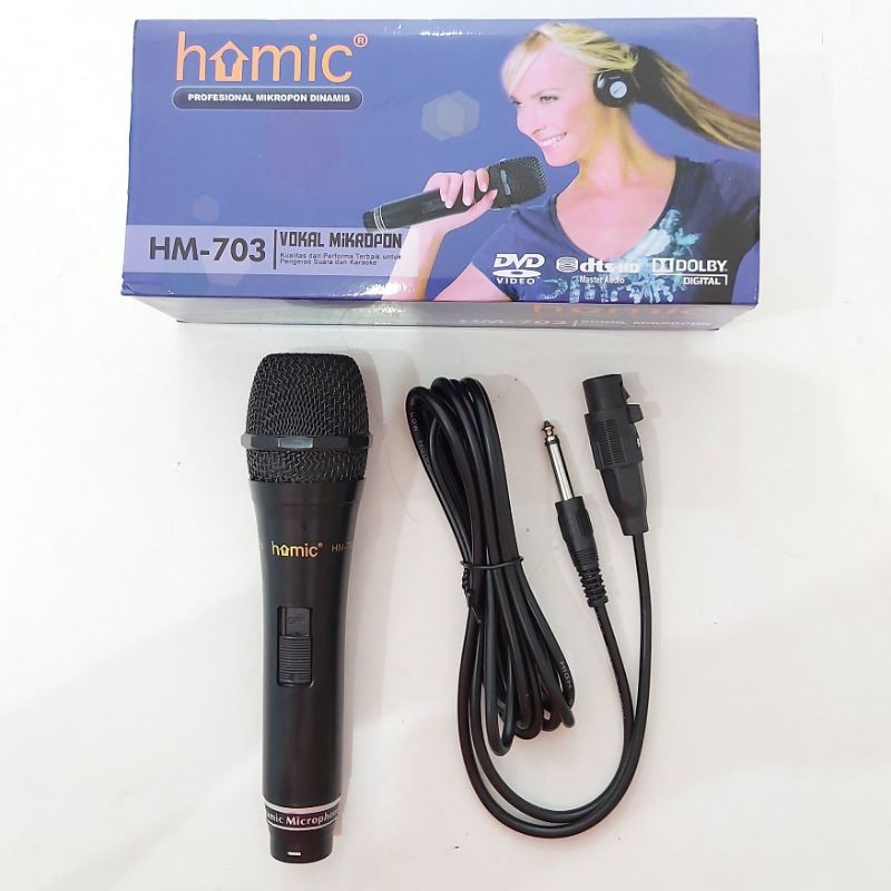 MIC KABEL HOMIC DYNAMIC MICROPHONE HM-701 HM-702 HM-703 HM-705 HM-705