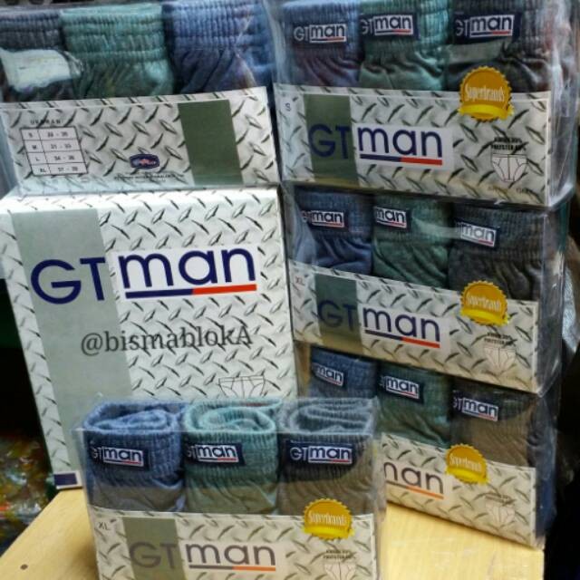 CD GT Man GMY Pria Dewasa | Celana Dalam GMY GTMan Laki Laki Dewasa | Open Sorx Grosir 3pcs