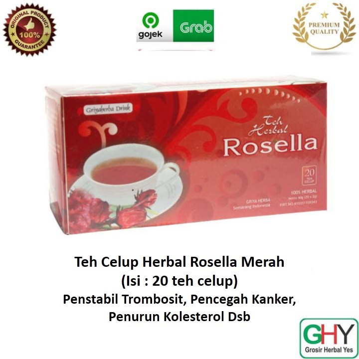 Teh Celup Rosella Merah Menstabilkan Trombosit Penurun Kolesterol
