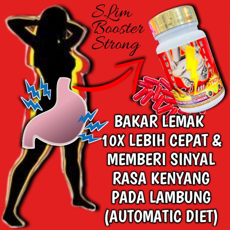 Slim Booster Strong Kurus Kilat Obat Diet Herbal Ampuh Pelangsing Badan No Herballife Teh Pelangsing