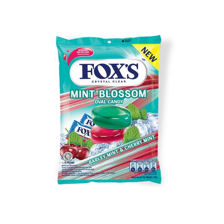 

FOX'S MINT BLOSSOM OVAL CANDY FLOWRAP 125 GRAM PERMEN FOX