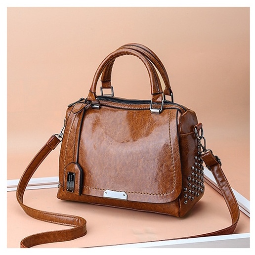 TAS SELEMPANG WANITA IMPORT PREMIUM KULIT COKLAT SHIGATA TA353B7 BRANDED MURAH BATAM BAG CEWEK KOREA