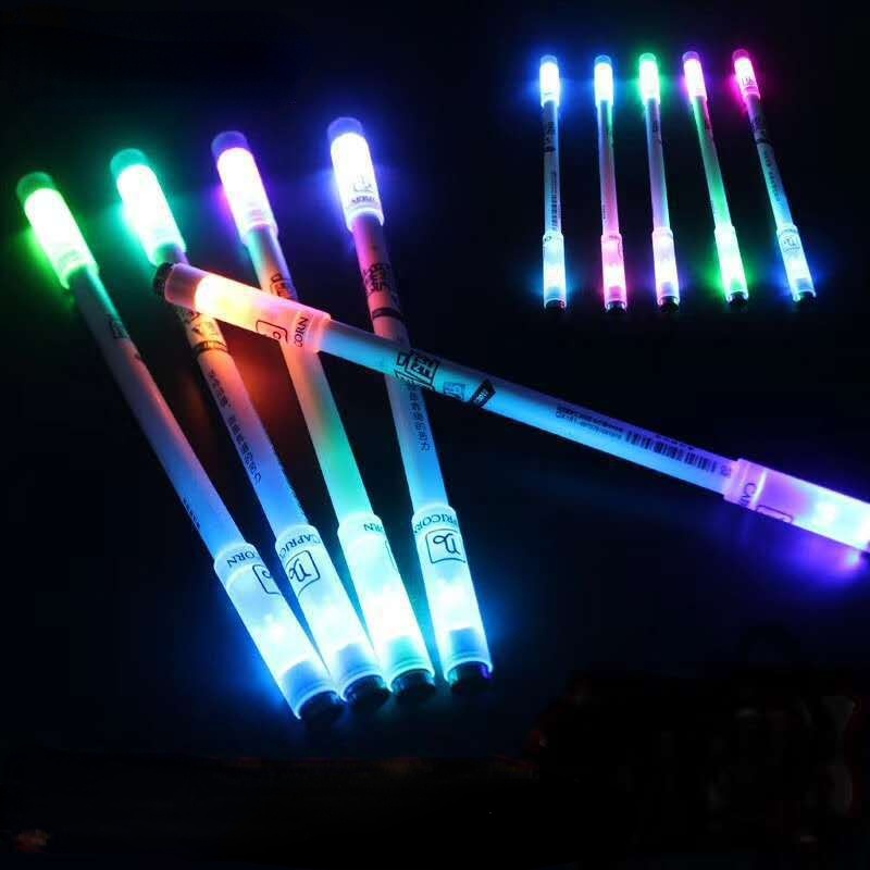 Pulpen Putar Anti Stress Dengan Lampu LED Untuk Anak / Dewasa