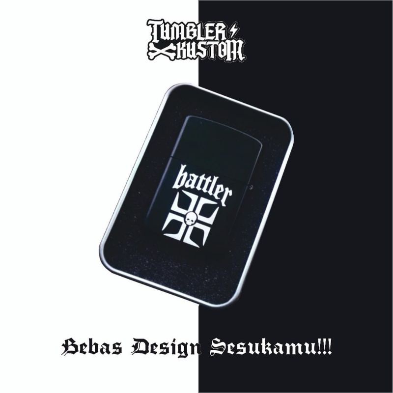 Zippo custom grade ori hitam