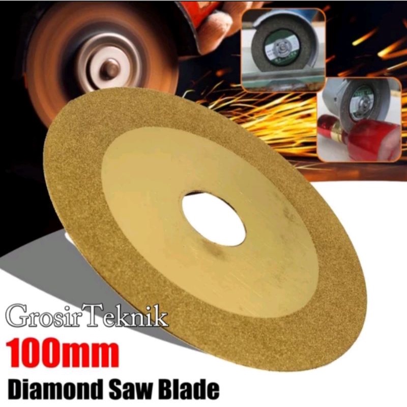 DMX DIAMOND CUTTING GLASS MARBLE 4Inch Mata Pisau Grinda Potong Kaca 4Inch DMX Pisau Grinda Potong dan Poles Kaca Marmer Granit Batu 100mm