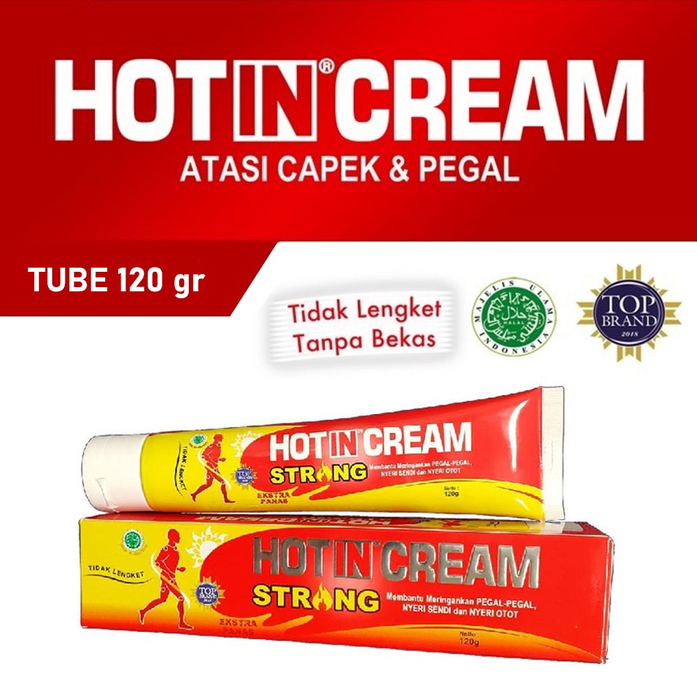 Bisa COD Hot In Cream Strong Kemasan Tube 60 gr &amp; 120 gr - Hotin Cream Strong - Hotin Krim Urut - Krim Pegal