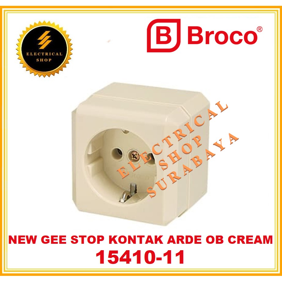 BROCO OB STOP KONTAK ARDE SEGI CREAM 15410 (TERSEDIA HARGA GROSIR) - 154011 OUTBOW TEMPEL