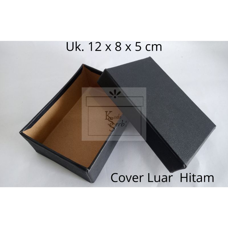 

GROSIR 12x8x5 cm cover luar hitam / kotak kado / hampers / kotak kado polos