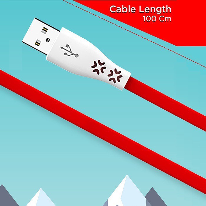 Kabel Data Vivan CTL100 1M Flat Lightning Cable Data for iPhone ( 1 Box isi 30 Pcs) - Garansi Resmi