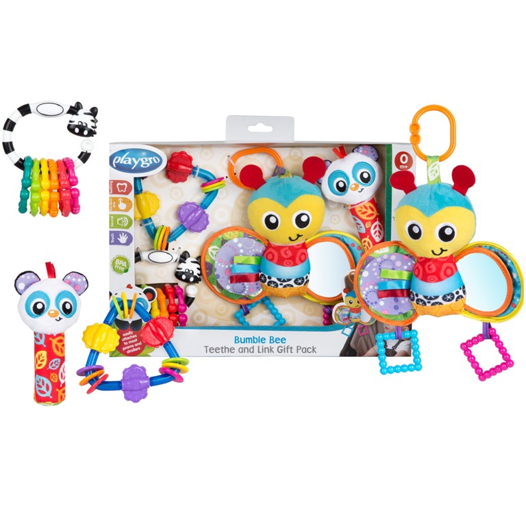 Playgro Baby Bumblee Bee Teethe and Link - 1 Set Hadiah/Kado untuk Anak Bayi-1