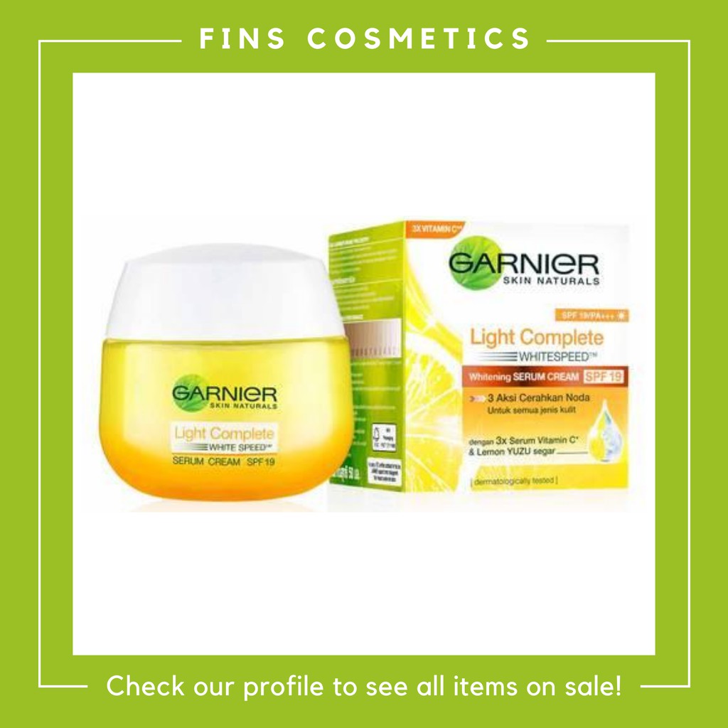 [COD JOGJA] Garnier Light Complete White Speed Yuzu Whitening Serum Cream SPF 19
