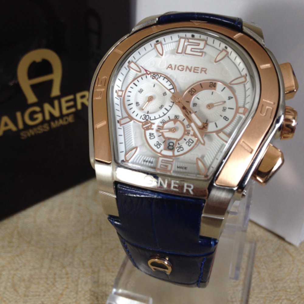 Jam Tangan Pria Aigner Palermo Blue rosegold KKSR Premium