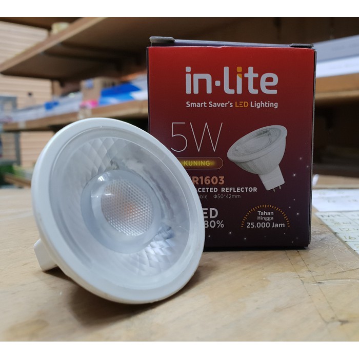 InLite LED Sorot MR16 220V Kaki Tusuk 5W