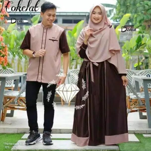Gamis Couple zakia / gamis couple pasangan dress kondangan suami istri "SO. 351221"