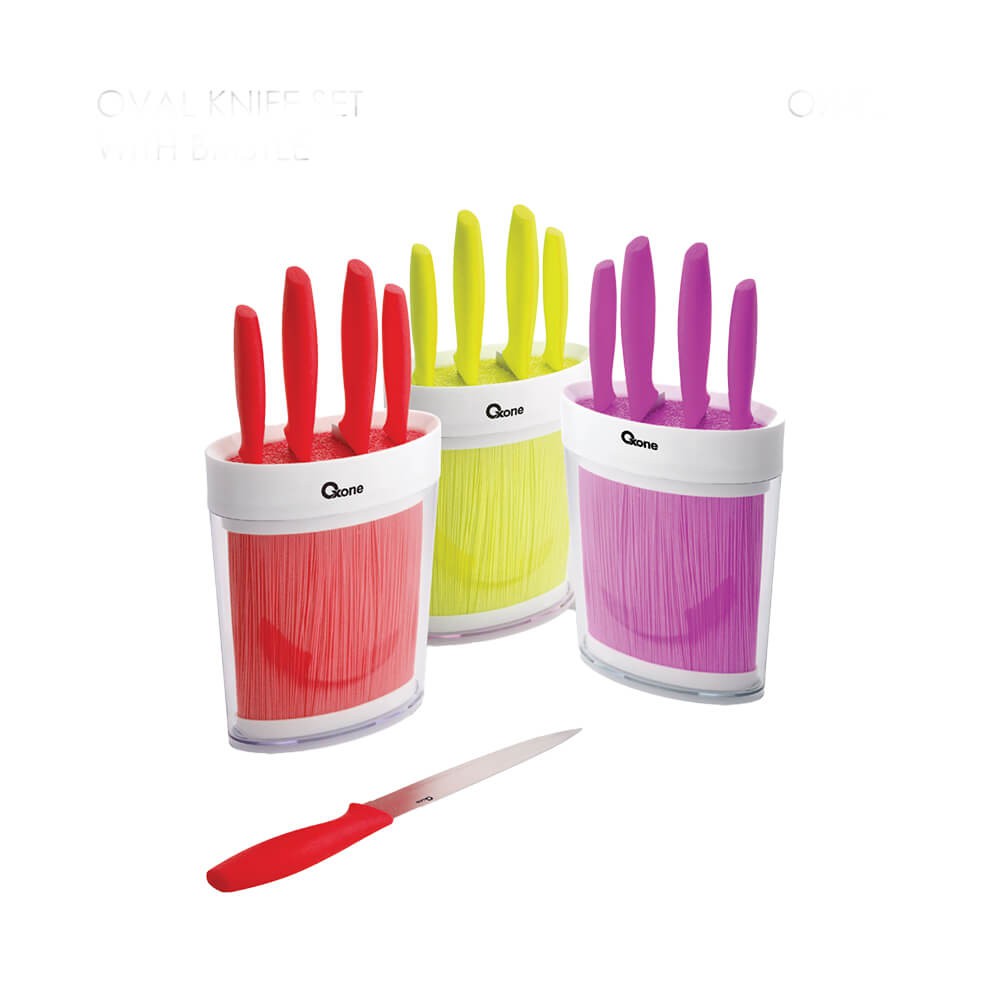 Oxone Pisau Dapur Set 5 pcs OX-906 Knife Set - Ungu