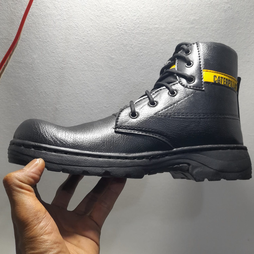 Sepatu Caterpillar Holton Sepatu Safety Boots Ujung Besi Fashion Pria - 42