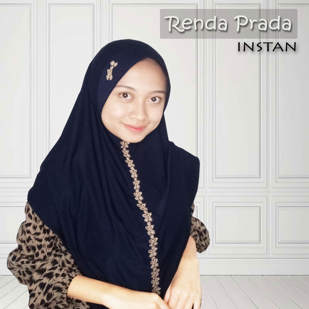 [2021] Bergo Ayla Prada/Hijab premium/Hijab instant jersey/Jilbab bergo renda/Hijab syari