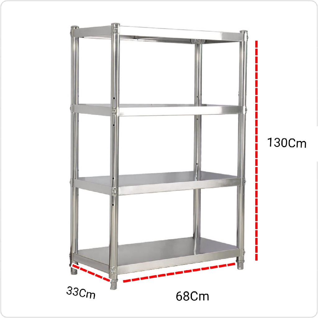 Rak Dapur Portable Stainless 4 Susun M826