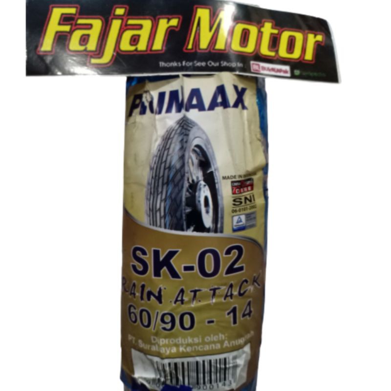 BAN LUAR PRIMAAX SK02 60/90-14 TUBETYPE