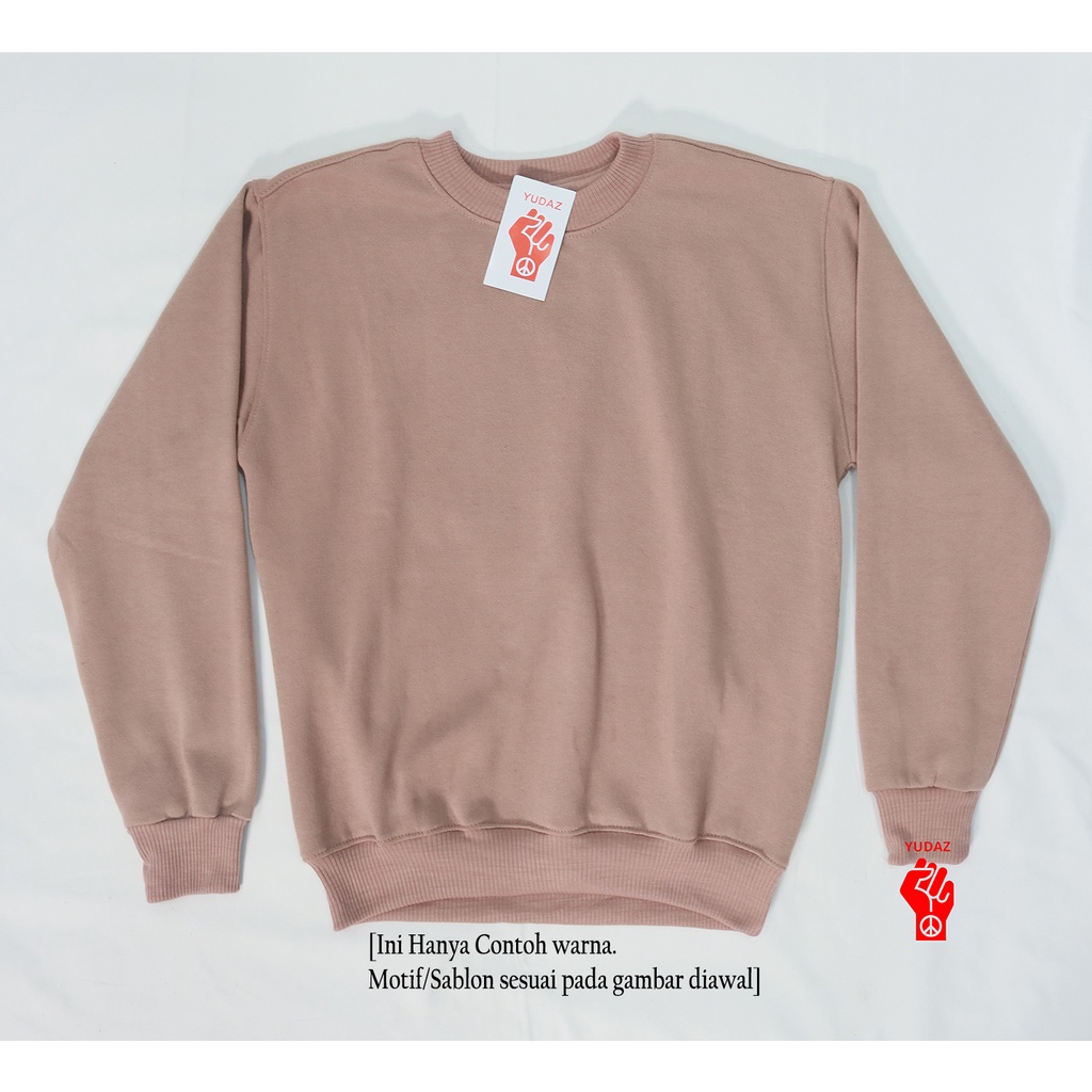 YUDAZ Sweaterpolos Basic Sweater Lost Psycho Color Size M-XXL (Pria & Wanita)-MOCCA