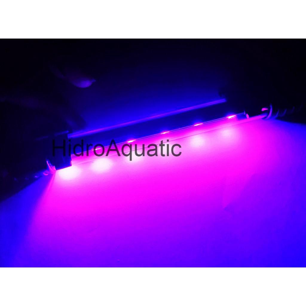 Lampu Led aquarium 20cm WARNA PINK / WARNA MERAH (aman bila dicelup)