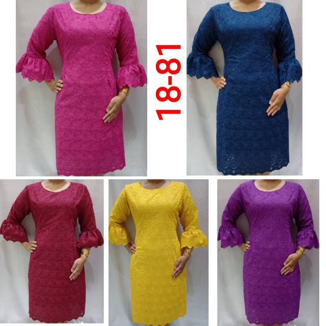 Dress Pink Butik KW (dress 1881) katun bolong