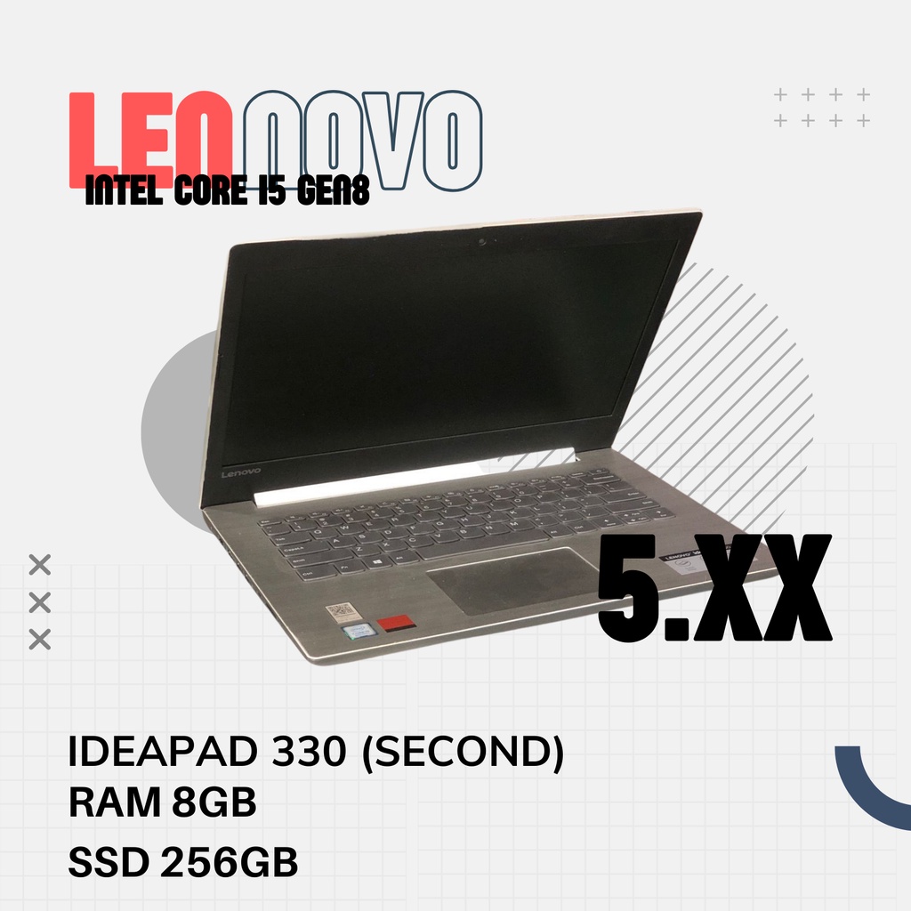 Lenovo Ideapad 330 CORE i5 Gen8 RAM8 GB SSD256 VGA R5 Win10 (Second)