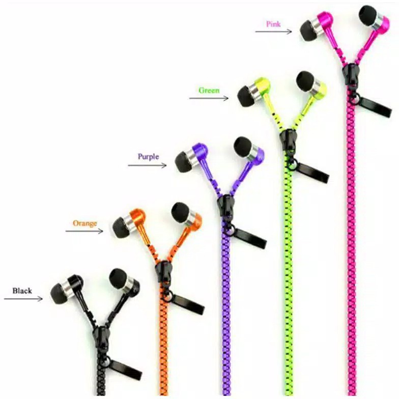 Handsfree / Headset Zipper Resleting / Earphone Ziper Extra bass &amp; Mic