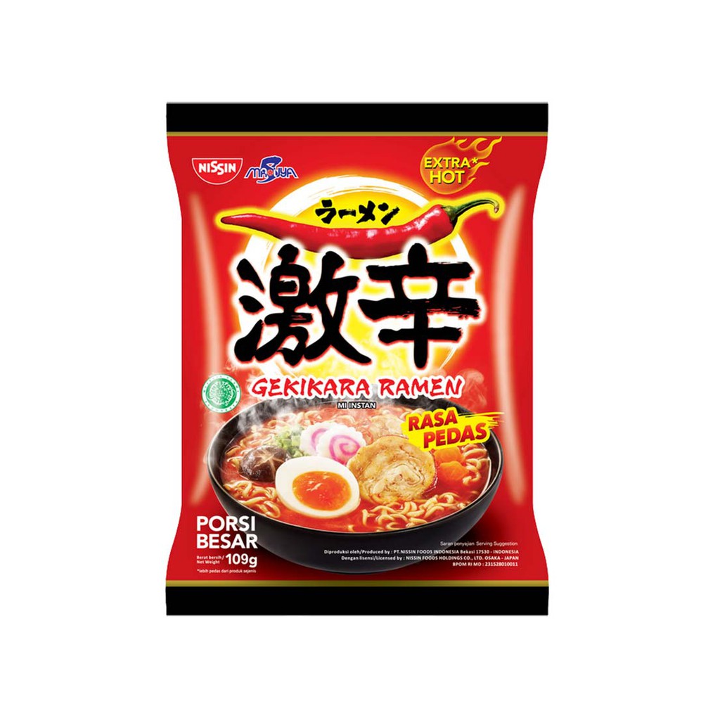 

Nissin Mie Instant Gekikara Ramen Pedas 120G