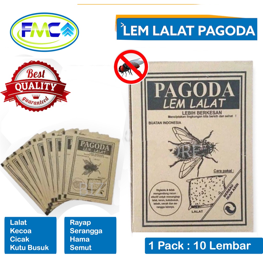 Lem Lalat Kertas Super Lengket Perangkap Ampuh Praktis 10 Lembar Pembasmi Hama Kecoa Cicak Kutu Busuk Laron