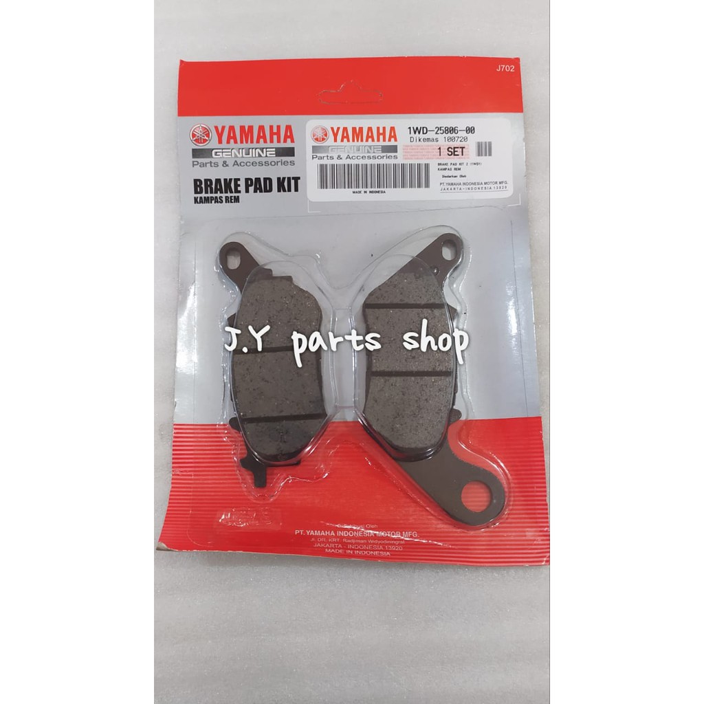 KAMPAS REM DISK DISC PAD BELAKANG R25 MT25 ORIGINAL YGP 1WD-25806-00