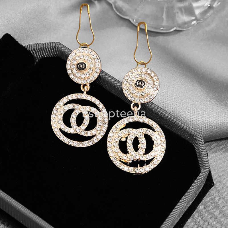 A196 anting bulat chanel gold full mata_anting jilbab