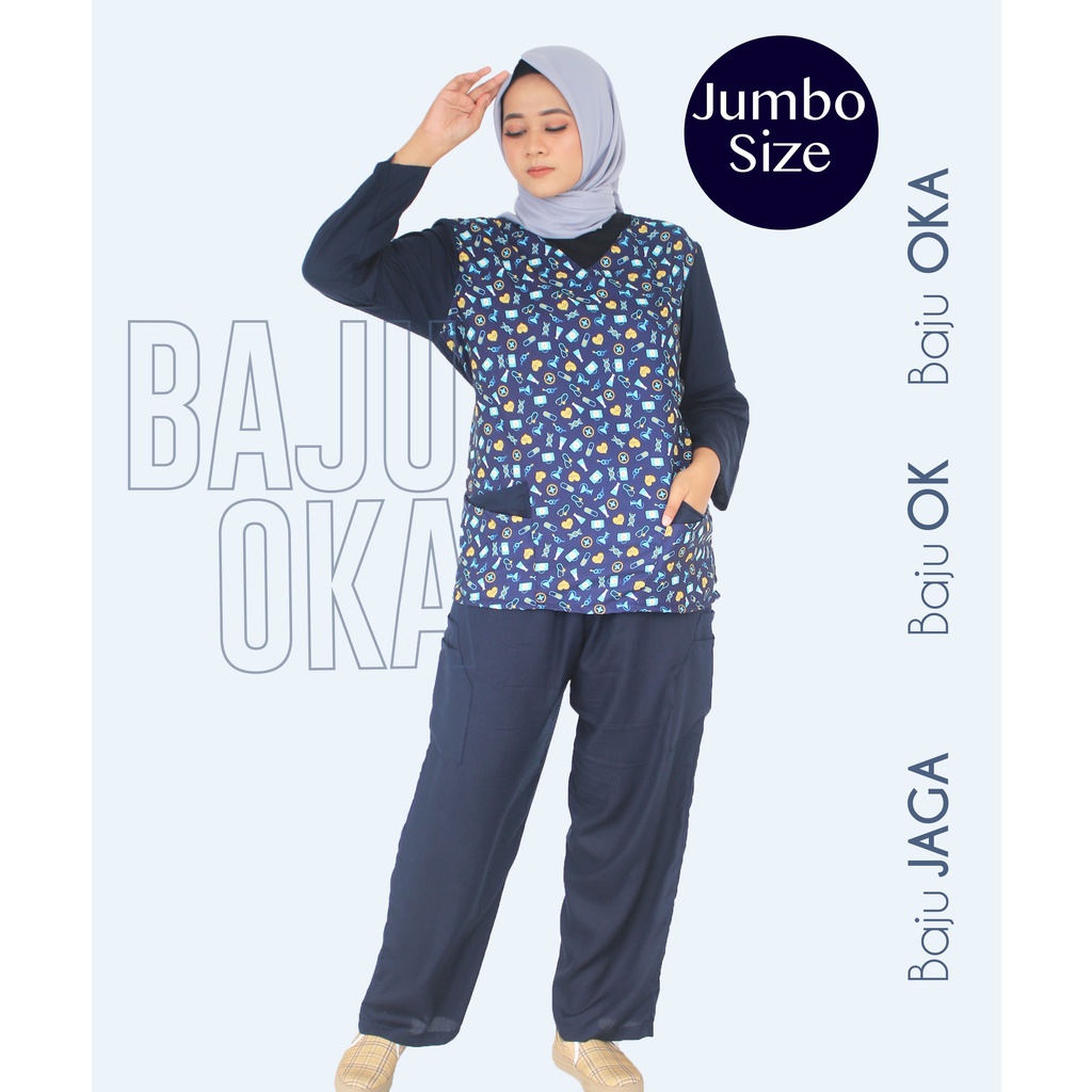 Baju OKA Motif / Baju OK / Baju Jaga Motif Jumbo Size
