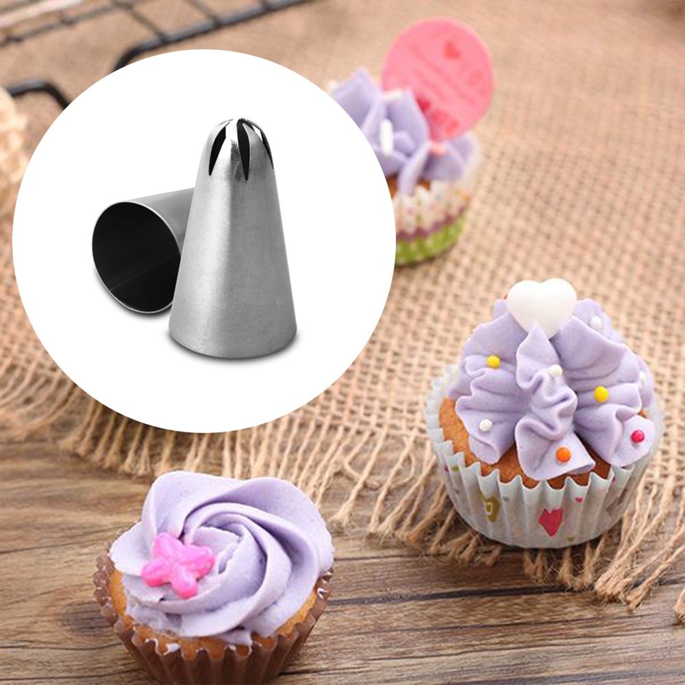 Wonderful # 2f Spuit Piping Icing Bahan Stainless Steel Bentuk Bunga Sakura Rusia Untuk Dekorasi Kue