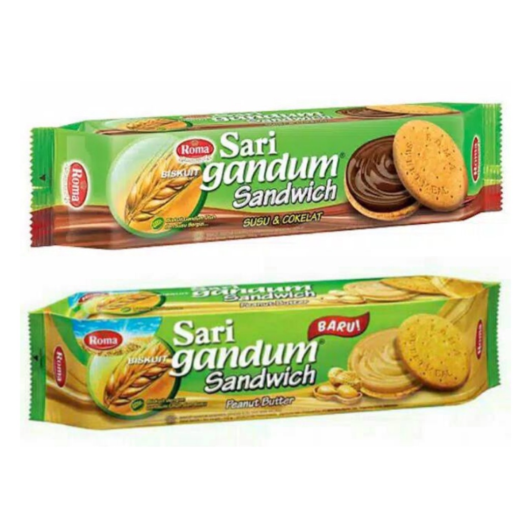 

ROMA SARI GANDUM SANDWICH ALL VARIAN BUTTER 115GRAM MURAH