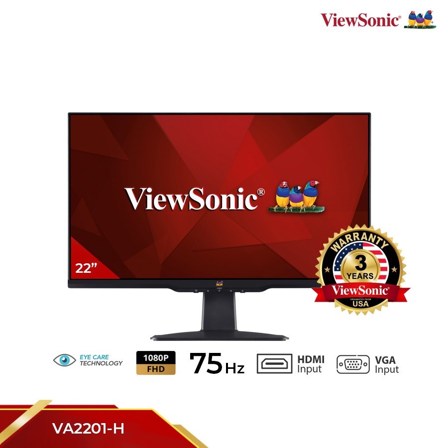 monitor viewsonic va2201 h 22 inch fhd 75hz 4ms   viewsonic va2201h