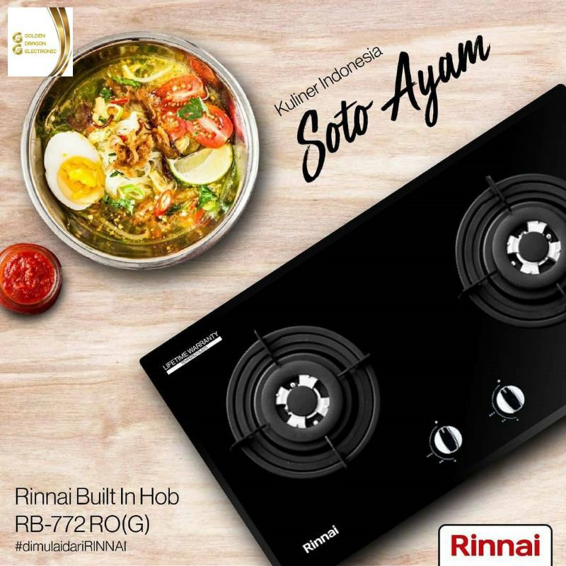 KOMPOR GAS TANAM RINNAI RB 772 ROG