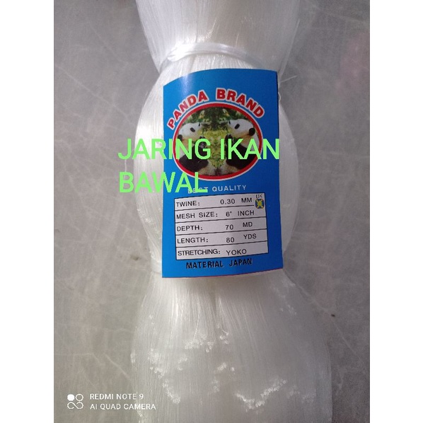 Jaring Ikan Senar 0.30 6 inchi 70md/80yds yoko Jaring Ikan Bawal Jaring Pukat Ikan