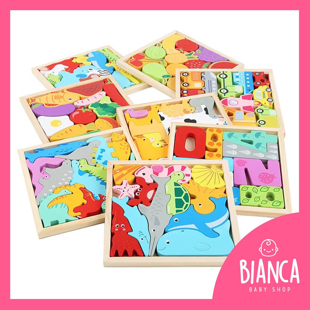 BIANCA - Mainan Edukasi Puzzle Kayu 3D