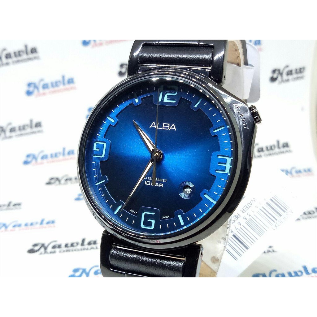 Alba Quartz AS9F83X1 Analog Blue Dial - Jam Tangan Pria AS9F83