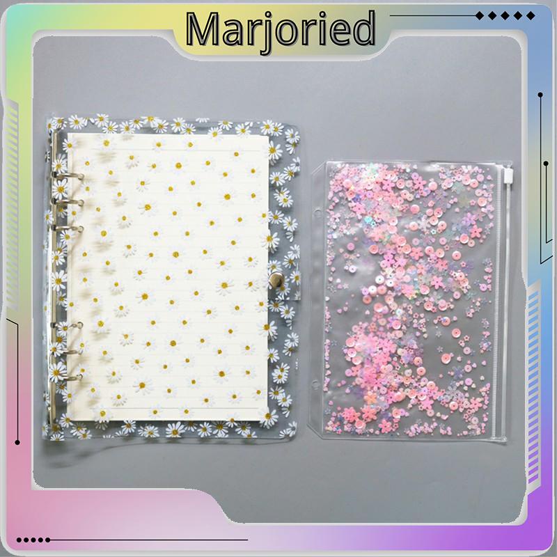 Buku Notebook / Catatan / Diary A6 Cover PVC Transparan Motif Bunga Daisy -MJD